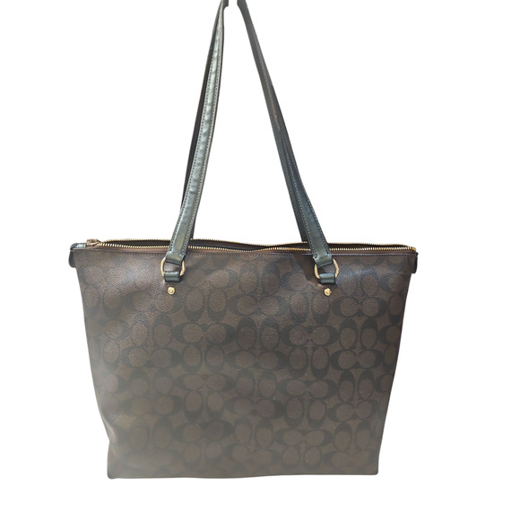 COACH Gallery Tote In Signature Canvas Top Zip 79609 with Wallet - Picture 3 of 16